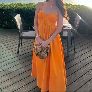 Farm Rio Orange Maxi Dress